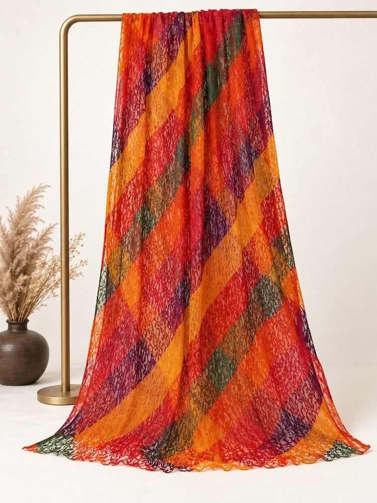 Multi Net Dupatta - ZD237