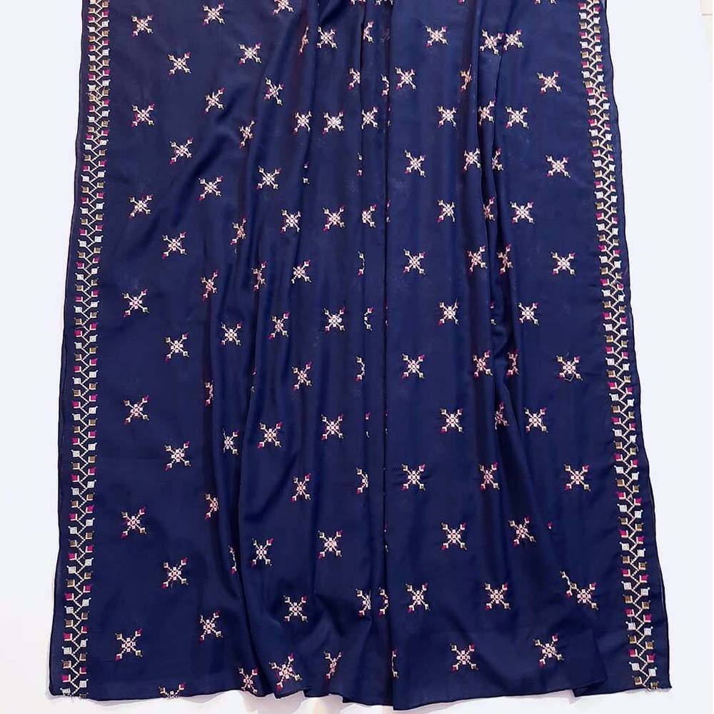 Embroided Swiss Lawn Summer Shawl - SH143