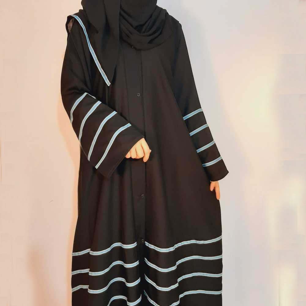 Nidah Front Open Abaya - With Scarf - BGA238