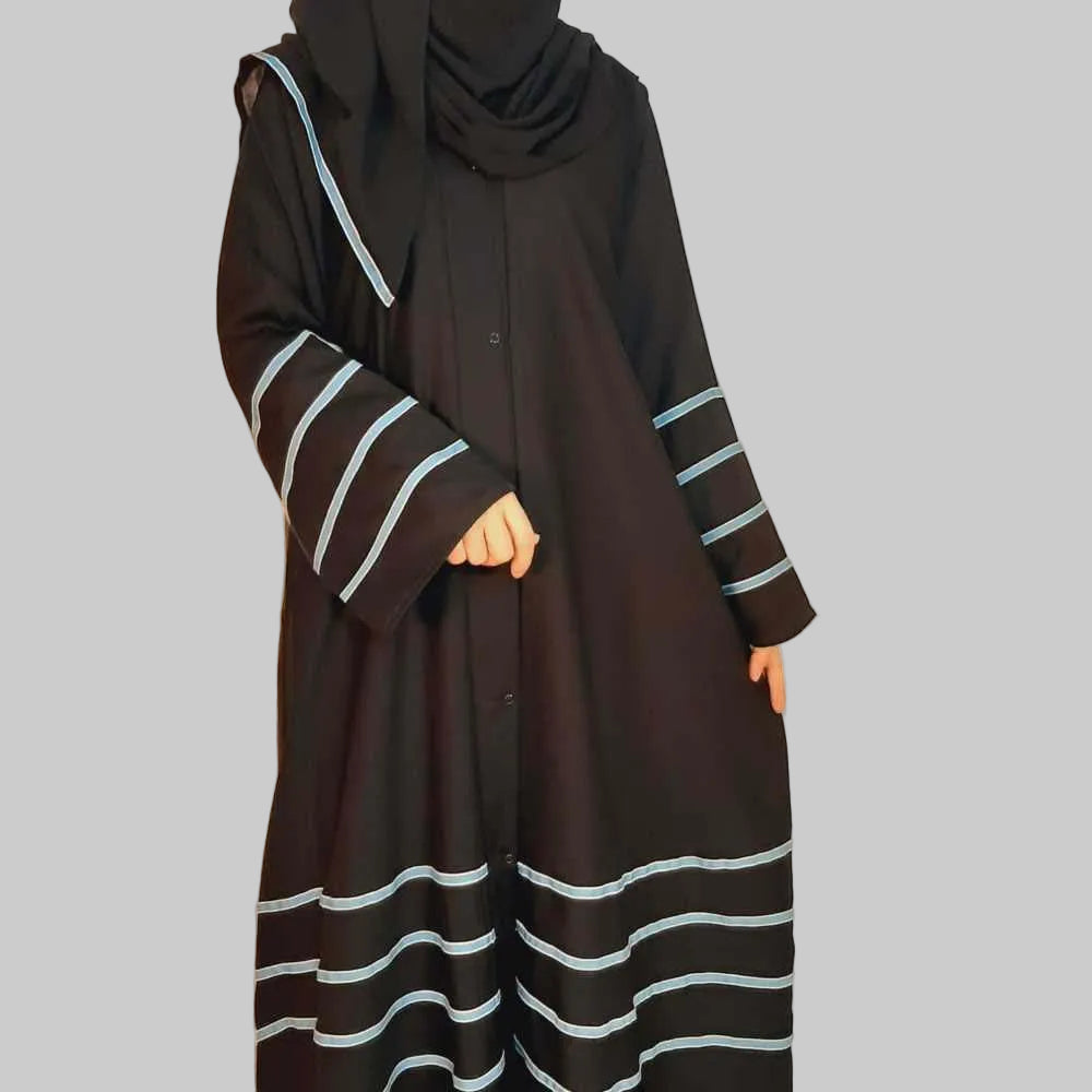 Nidah Front Open Abaya - With Scarf - BGA238