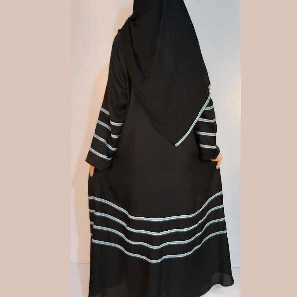 Nidah Front Open Abaya - With Scarf - BGA238