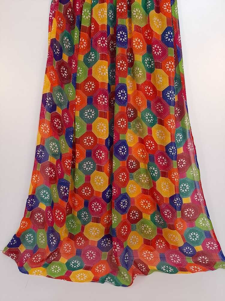 Printed Chiffon Dupatta - Multi - ZD1093