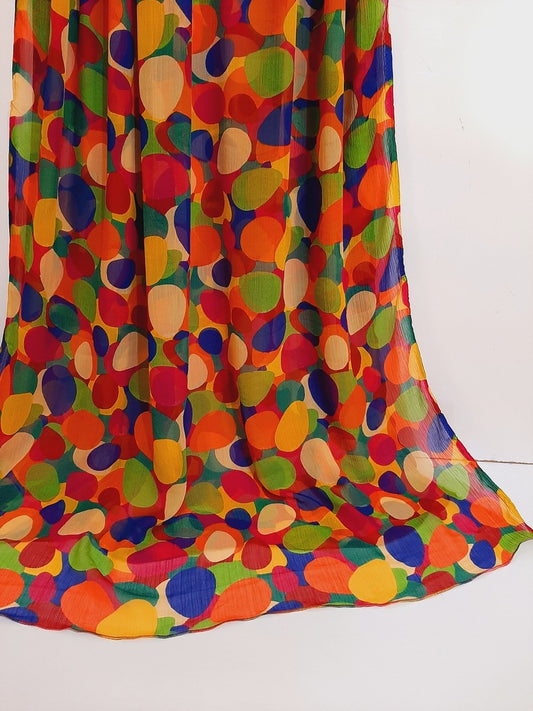 Printed Chiffon Dupatta - Multi - ZD1093