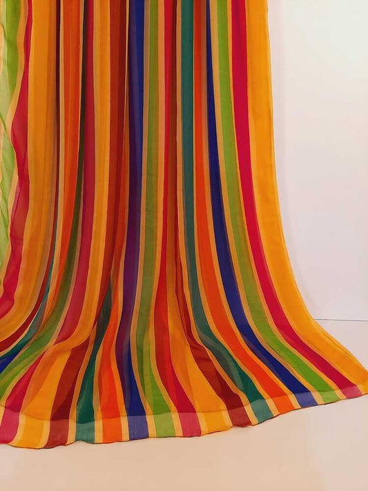 Printed Chiffon Dupatta - Multi - ZD136