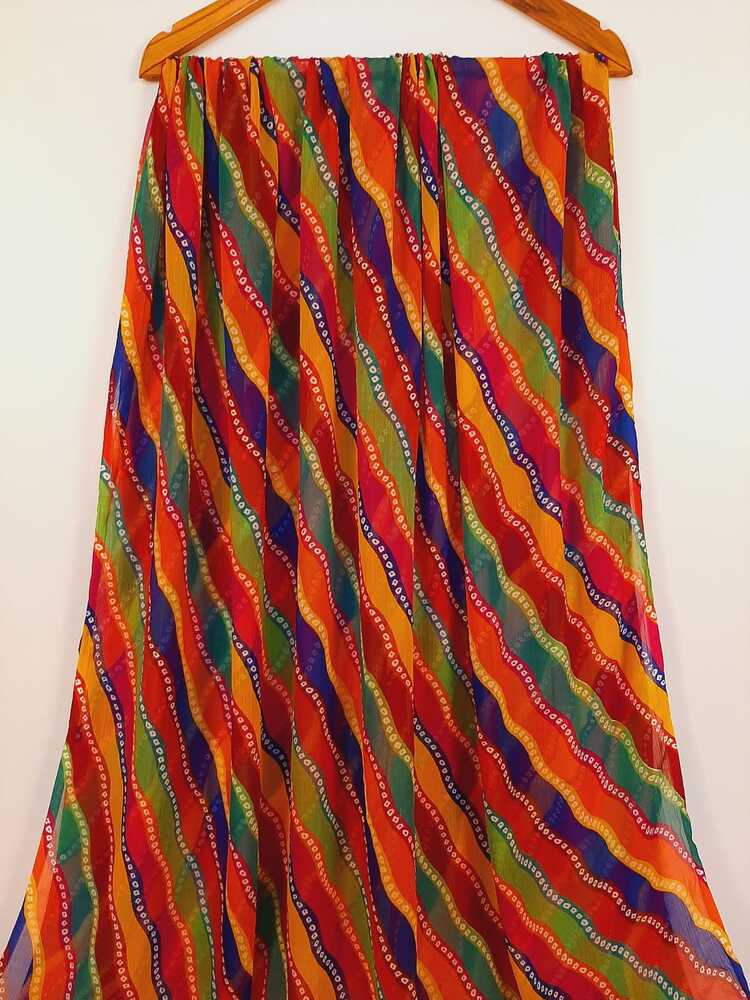 Printed Chiffon Dupatta - Multi - ZD231