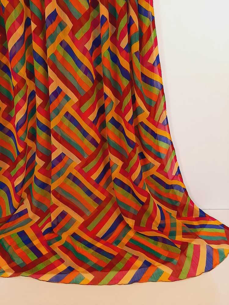 Printed Chiffon Dupatta - Multi - ZD681