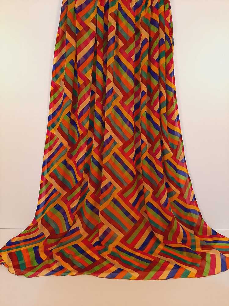 Printed Chiffon Dupatta - Multi - ZD681