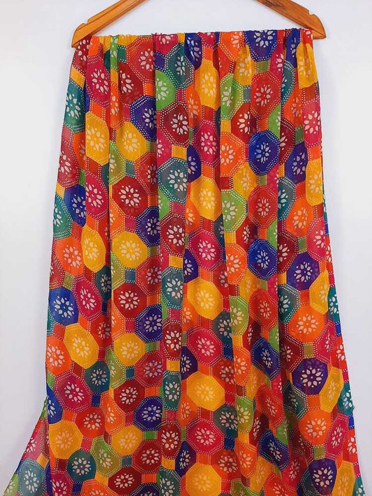 Printed Chiffon Dupatta - Multi - ZD705