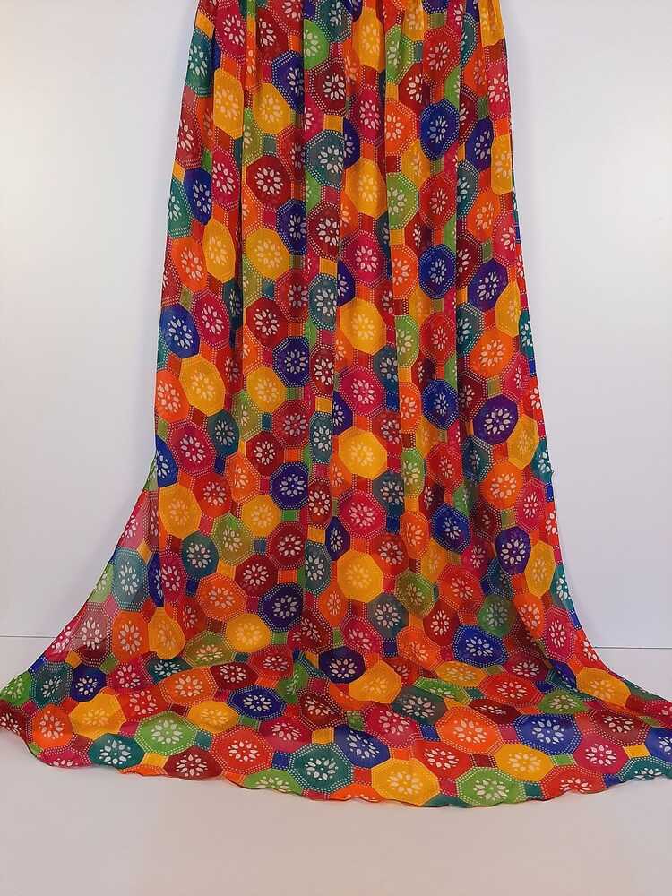Printed Chiffon Dupatta - Multi - ZD705