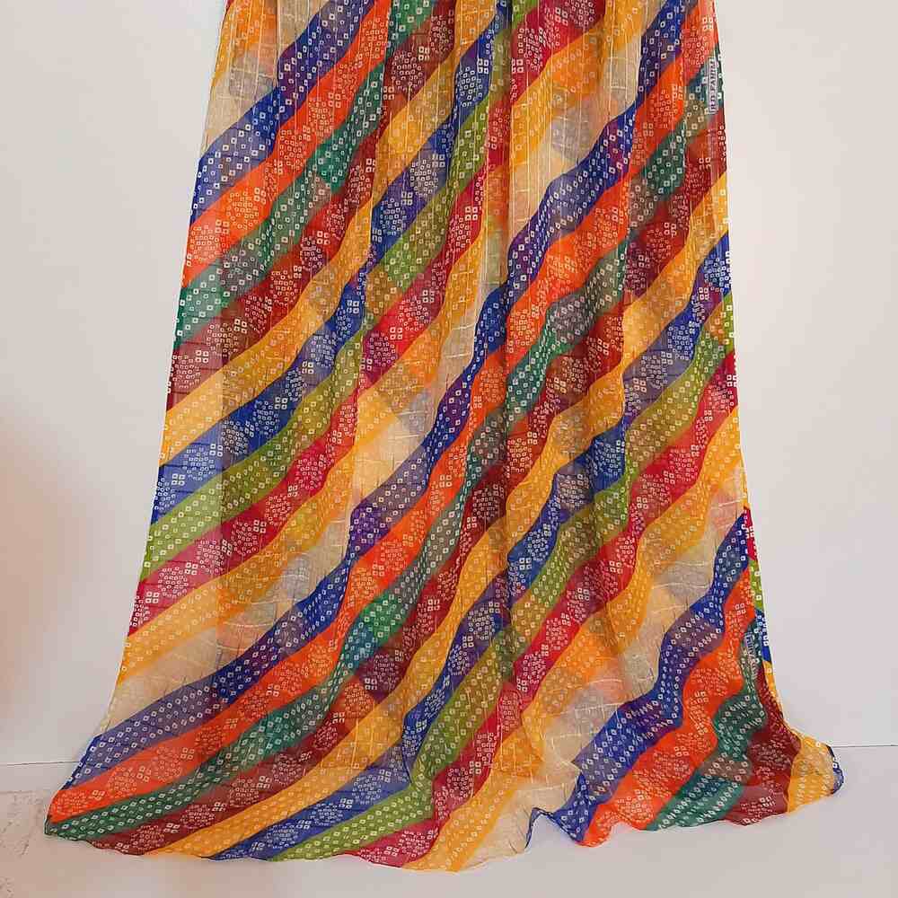 Chunri Printed Chiffon Dupatta - Multi - ZD708