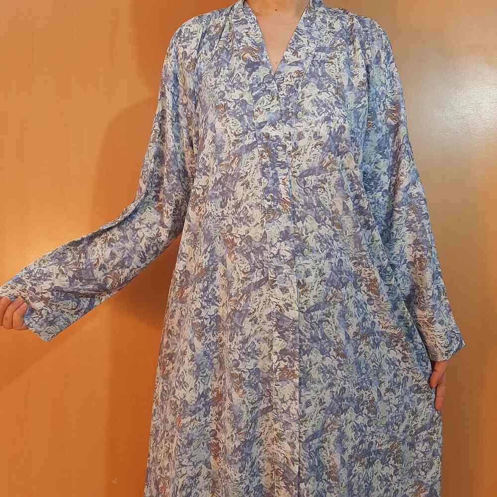 Printed Front Open - Georgette - Abaya - BGA239