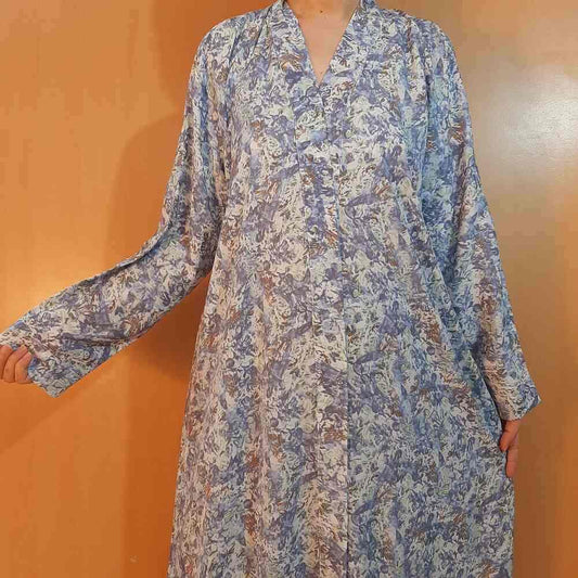 Printed Front Open - Georgette - Abaya - BGA239