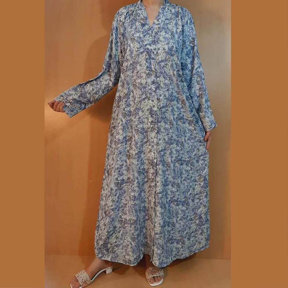 Printed Front Open - Georgette - Abaya - BGA239