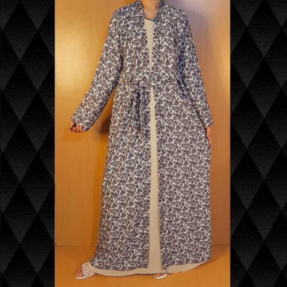 printed georgette abaya