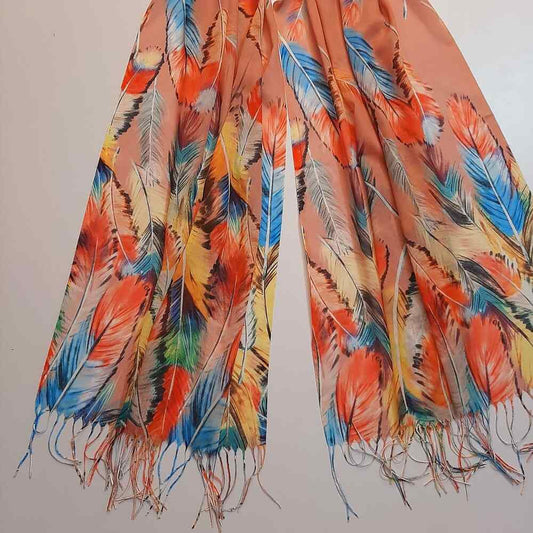 Printed lawn Stole With Tassels  – ZSC20