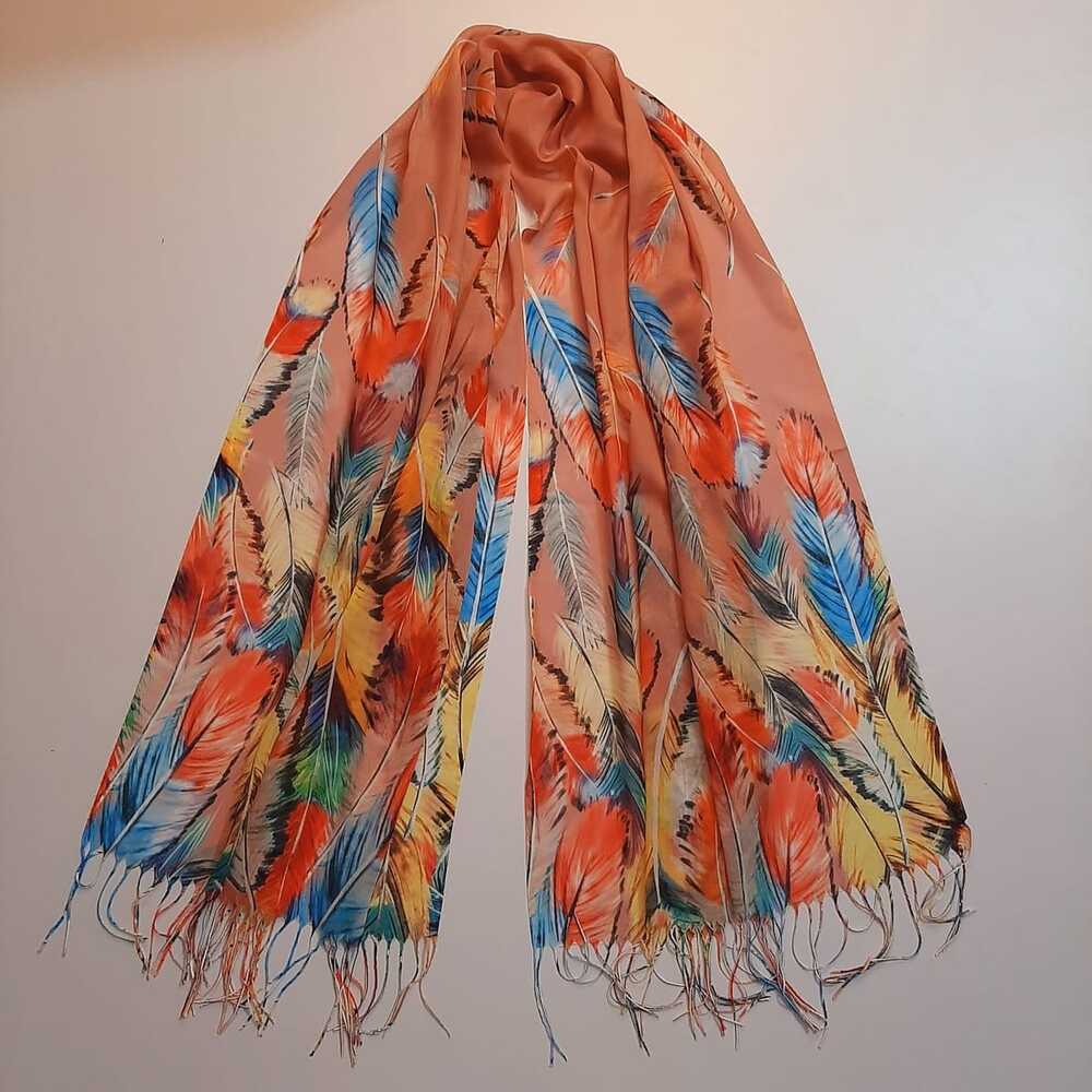 Printed lawn Stole With Tassels – ZSC20