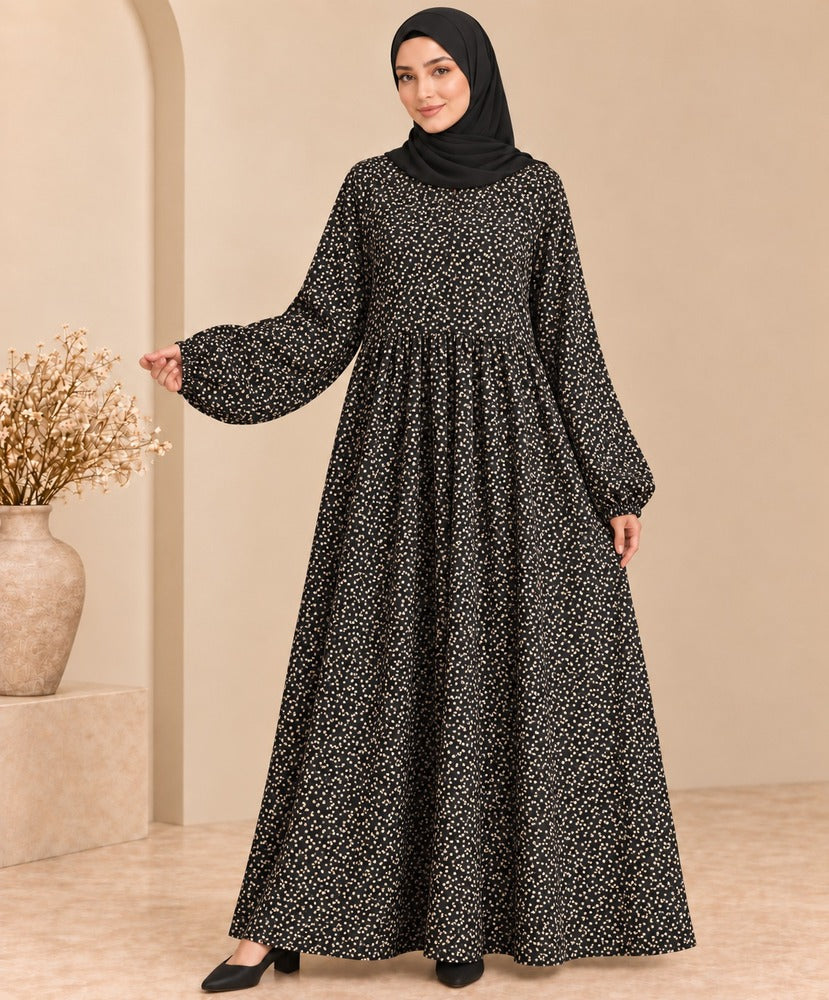 Printed - Maxi Style - Georgette Abaya - ZA16