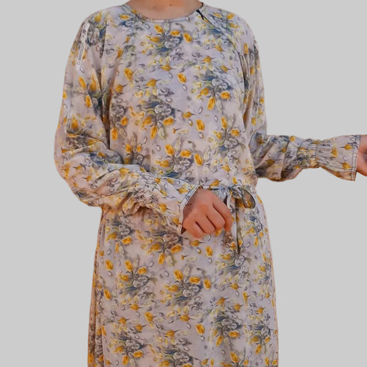 Printed - Maxi Style - Georgette Abaya - ZA10