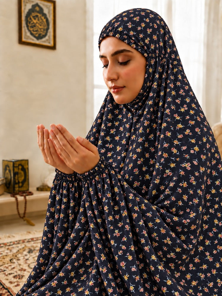 Namaz Chadar With Sleeves Printed - SH02