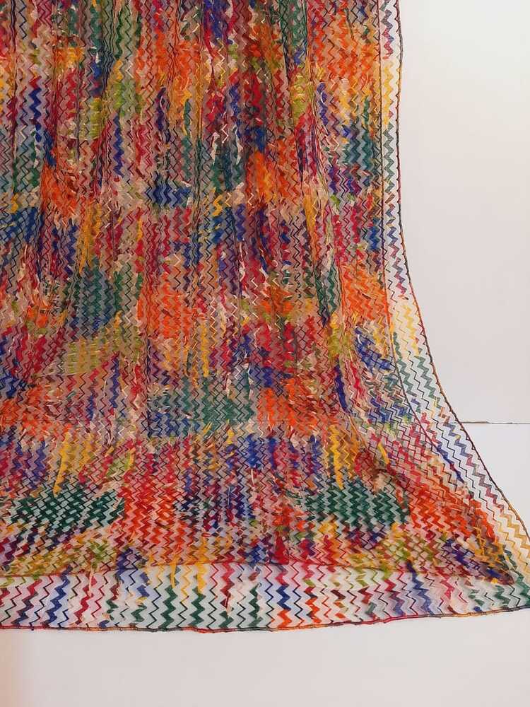 Printed Net Dupatta Multi - ZD206