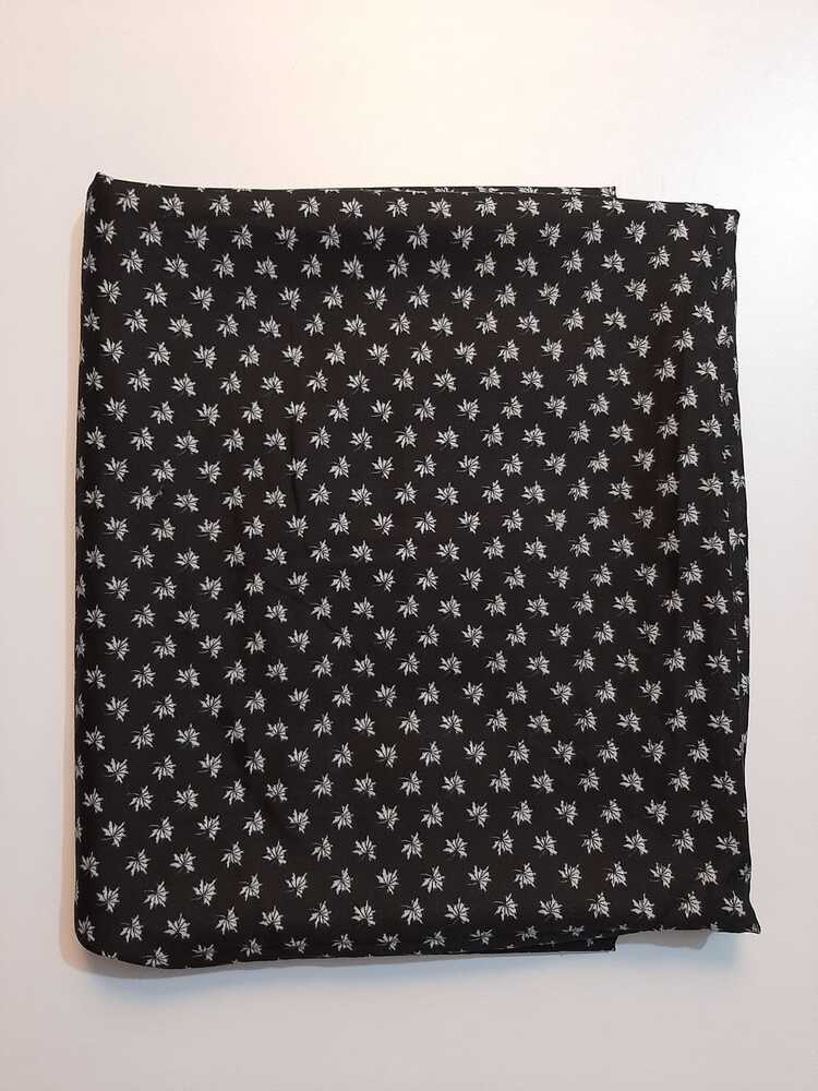Printed Summer Shawl / Chaddar - Lawn - Black & White - SH07