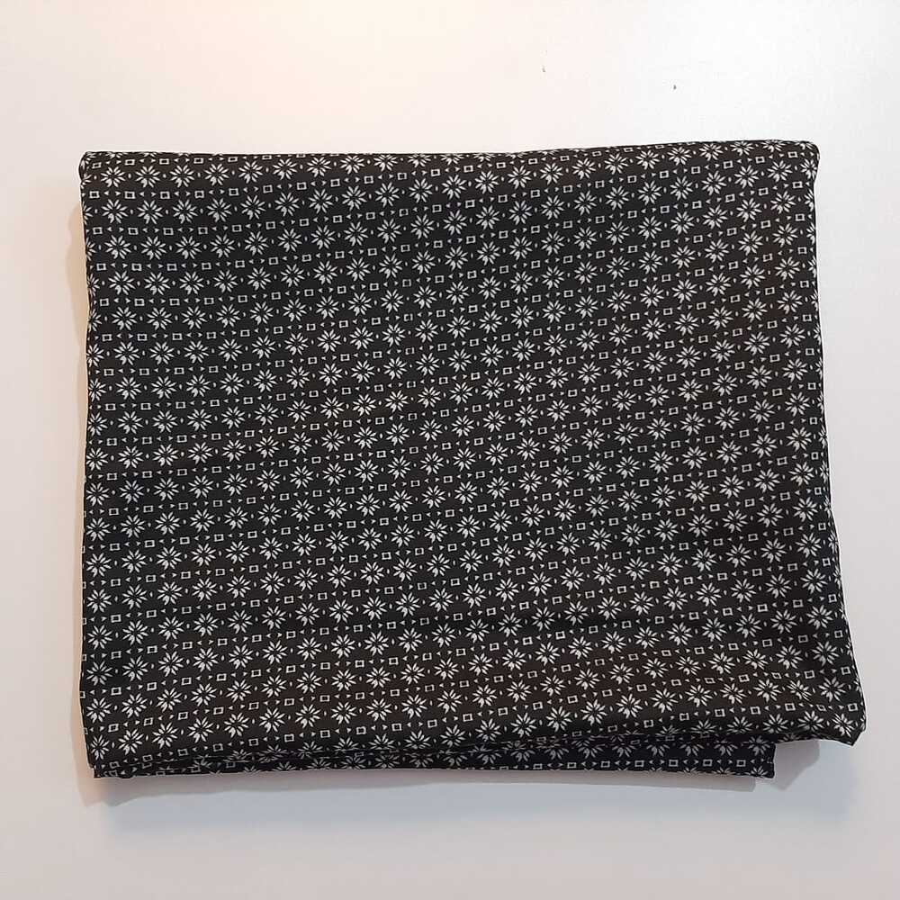 Printed Summer Shawl / Chaddar - Lawn - Black & White - SH07