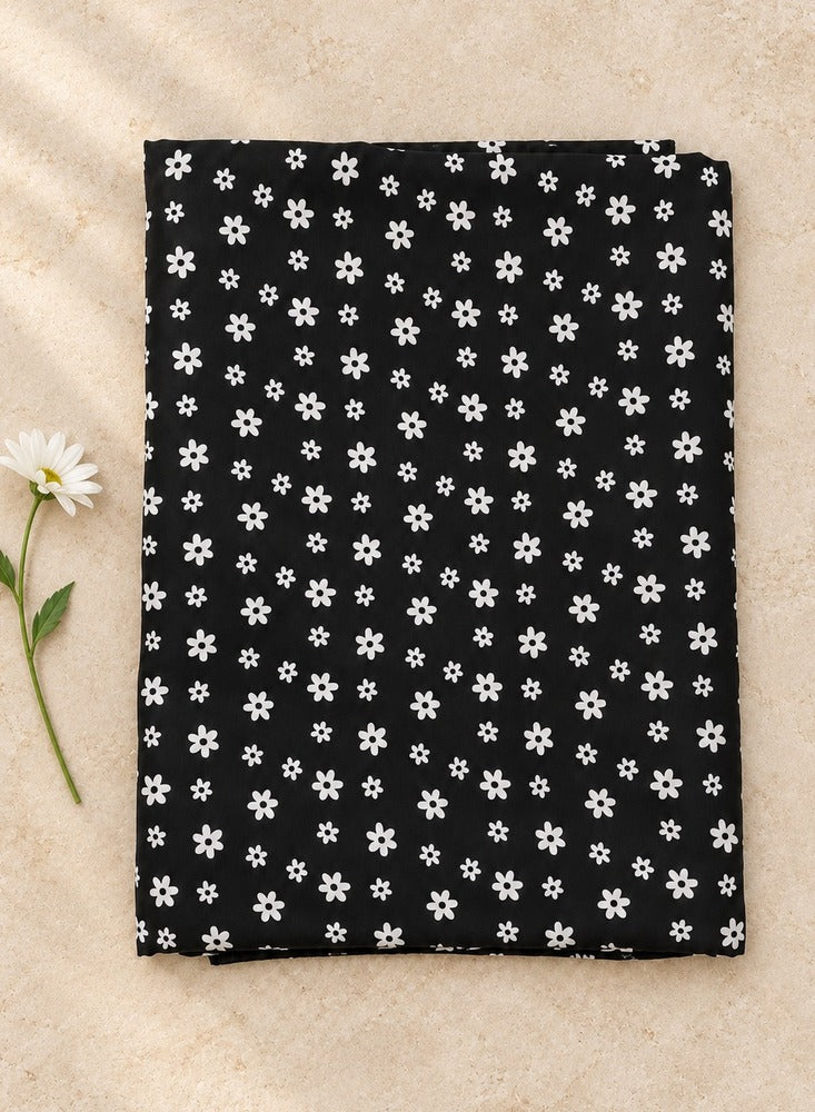 Printed Summer Shawl / Chaddar - Black & White - SH07