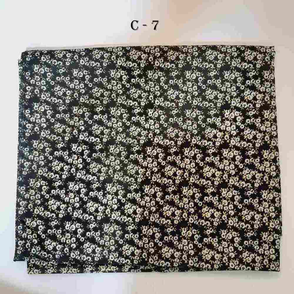 Printed Summer Shawl / Chaddar - Lawn - Black & White - SH07