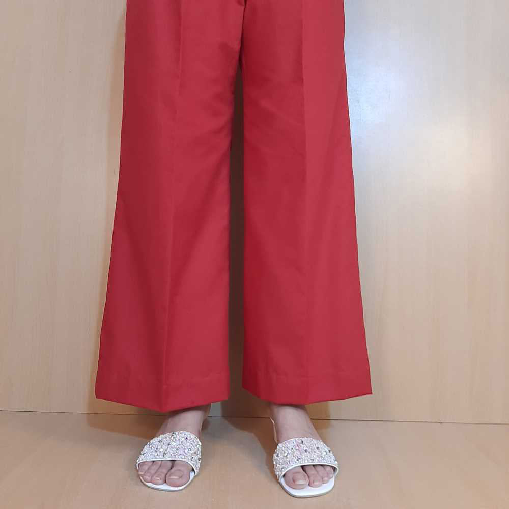 Red palazzo trouser pant