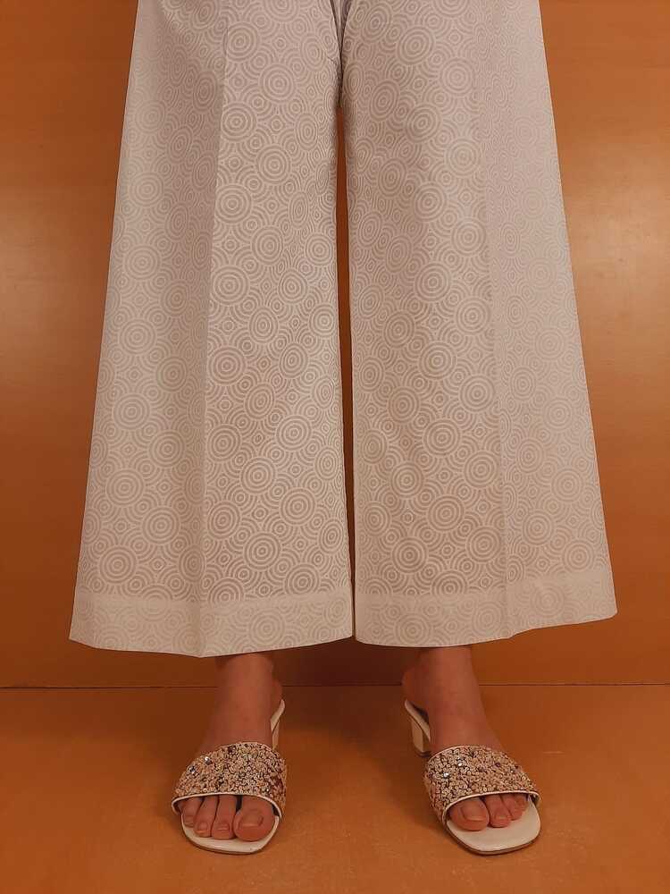 Self Print Palazo - White - ZT208