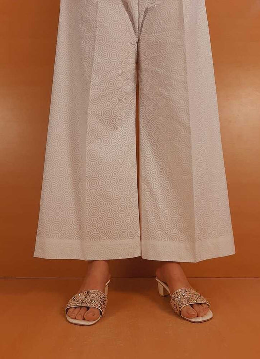 Self Print Palazo - White - ZT208