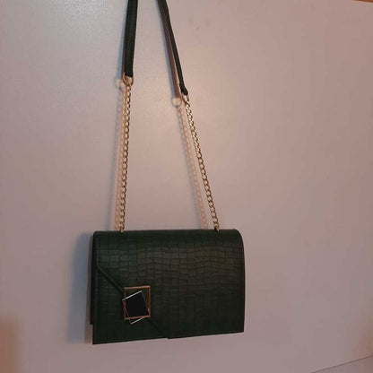 PU Leather Handbag - Green - B03
