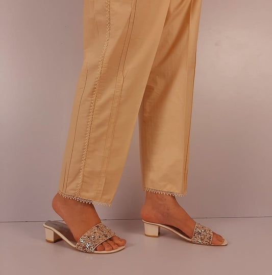 Soft Cotton Trouser - Beige - PT09