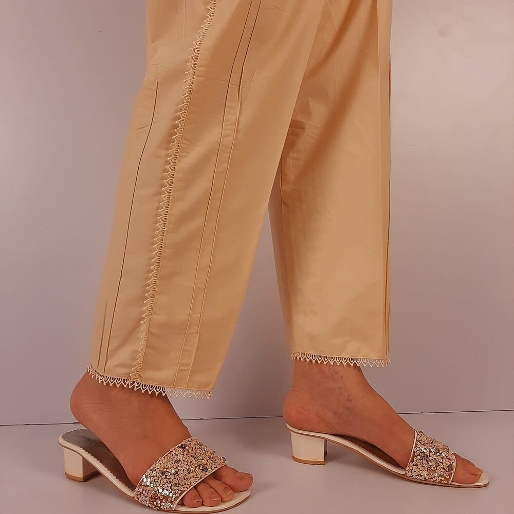 Soft Cotton Trouser - Beige - PT09