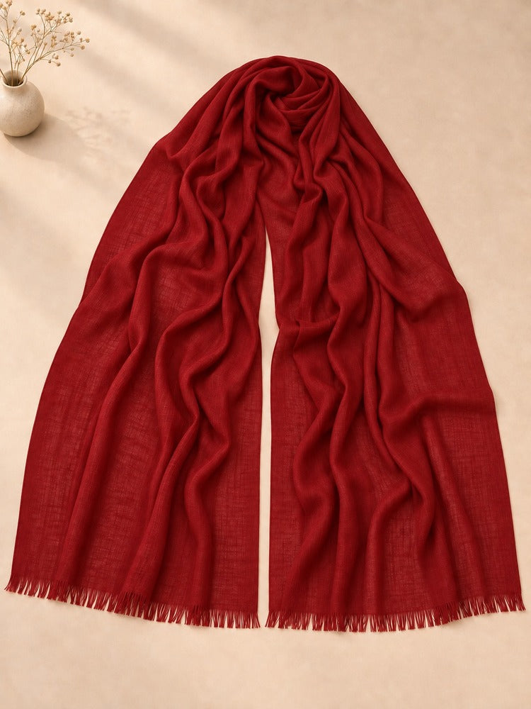 Turkish Lawn Scarf Stole – Red – ZSC28