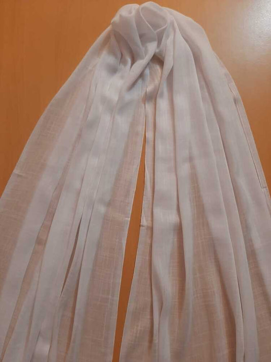 Turkish Lawn Scarf Stole – White – ZSC28