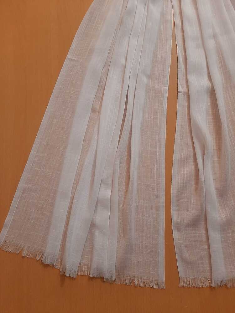 Turkish Lawn Scarf Stole – White – ZSC28