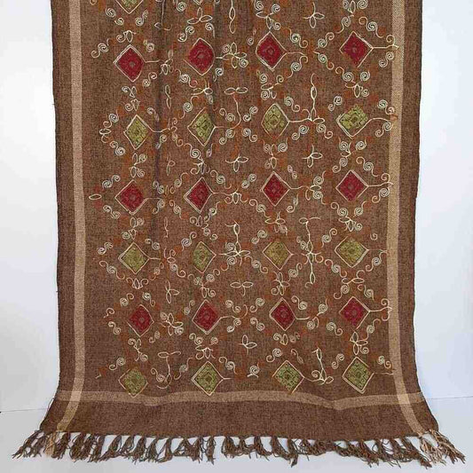 velvet winter shawl embroided