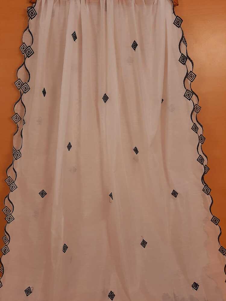 Voile Lawn Dupatta - White - ZD201