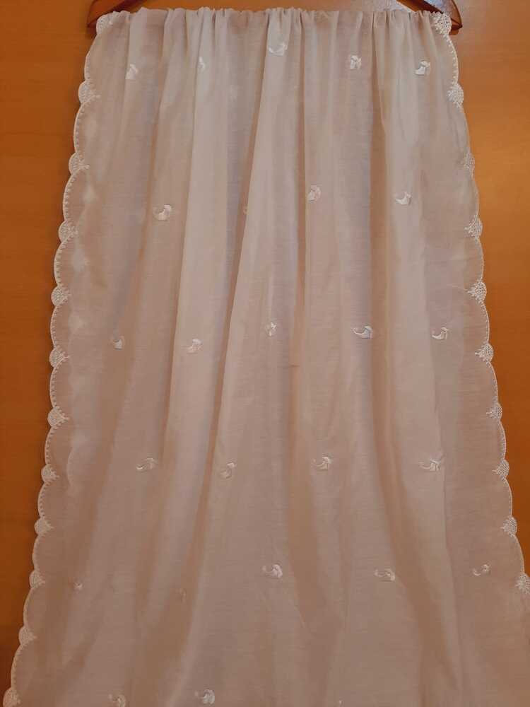 Voile Lawn Dupatta - White - ZD407