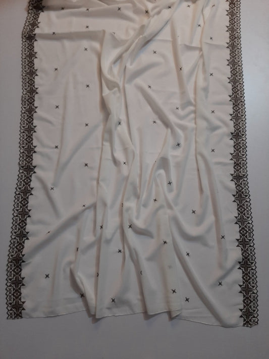 Embroided Swiss Lawn Chaddar Summer Shawl - SH27
