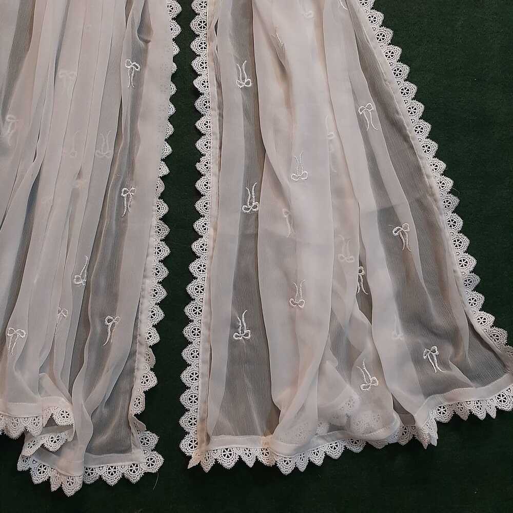 Embroided Laced Chifffon Dupatta - ZD1109