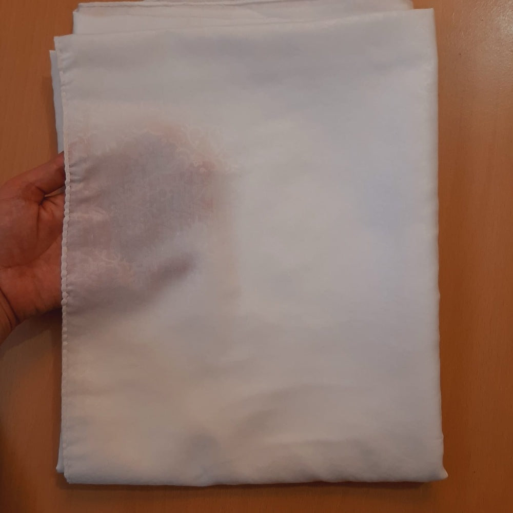 self print shawl swiss lawn white