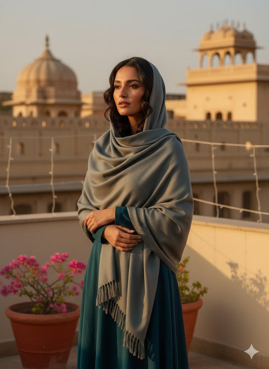 Winter Shawl – Plain - Large – Warm – Acrylic Wool – ZSH93