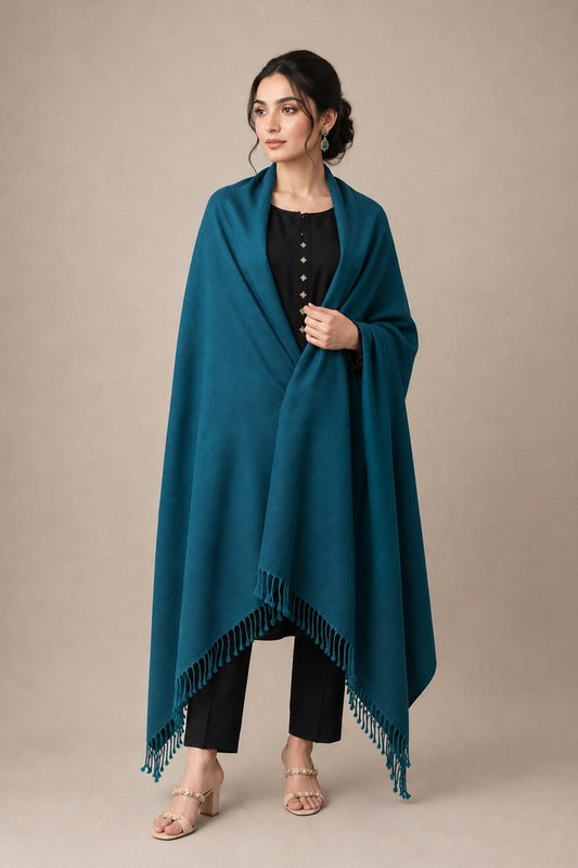 Sea Green Plain Winter Shawl Plain – ZSH93