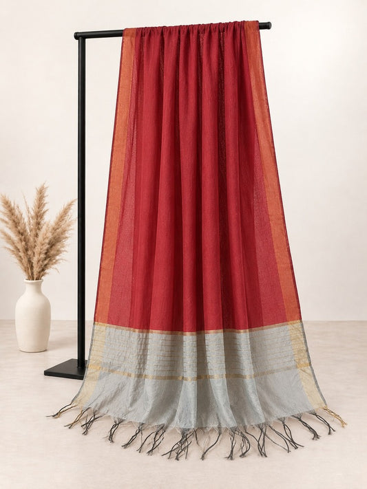 Zari Work Cotton Silk Dupatta - ZD1212