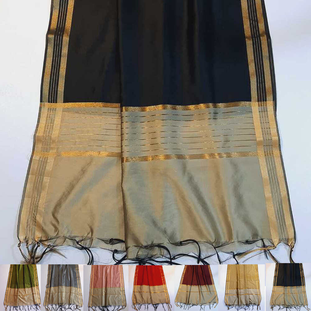 Zari Work Cotton Silk Dupatta - ZD1212