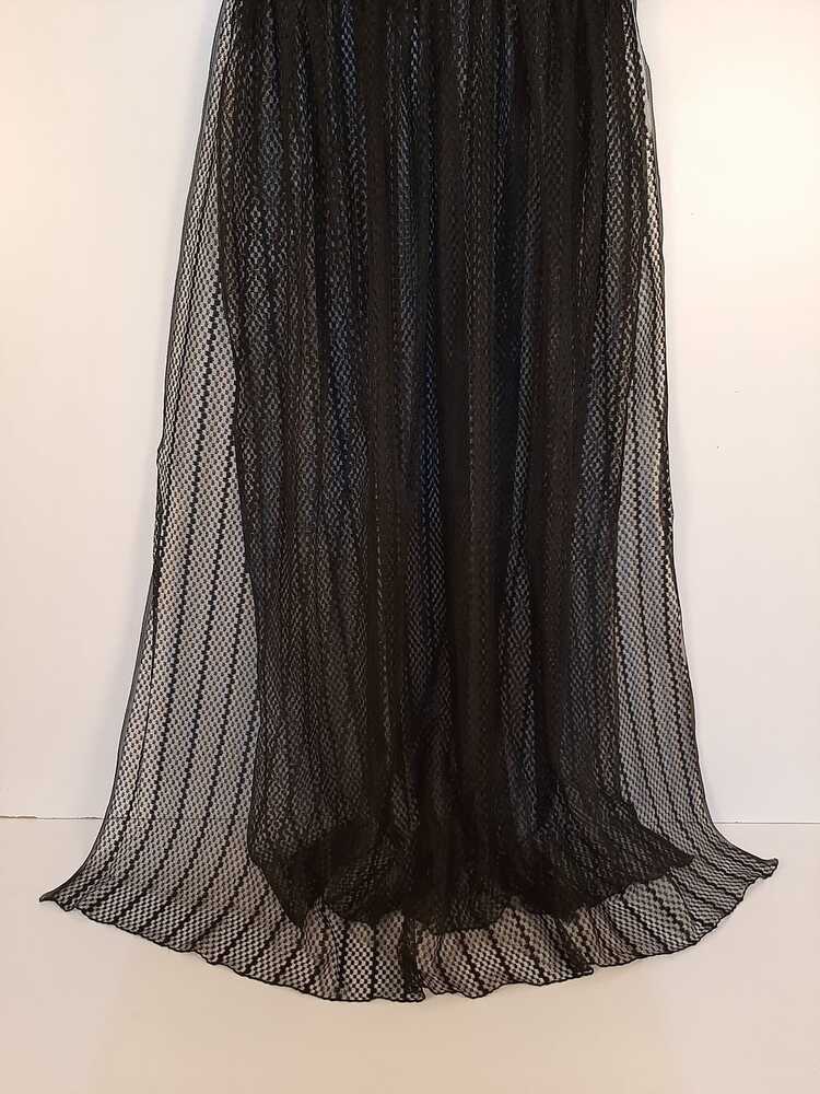 Zigzag Net Dupatta - Black - ZD104