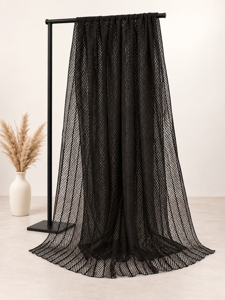 Net Dupatta - Black - ZD104