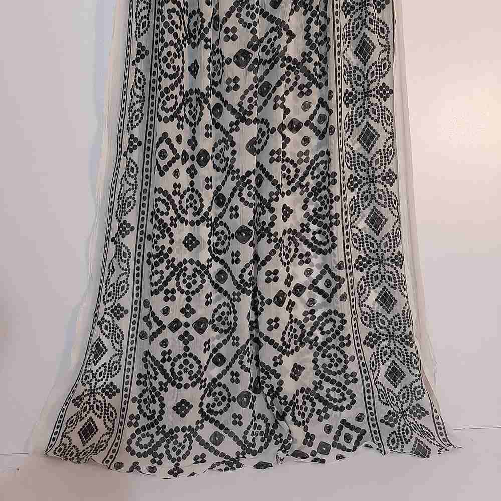 chunri  print chiffon dupatta white